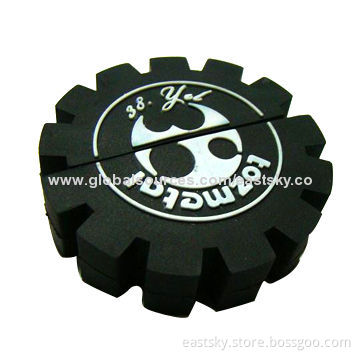 Customized Tire-shaped Thumb Drive, Made of Soft PVC Material, OEM Orders WelcomeNew